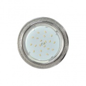 Светильник Ecola GX53-H4 DL3901 встраемывый , Круг под стеклом , белый-блеск/хром 38*106 