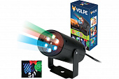 Светодиодный светильник-проектор Volpe ULI-Q306-02 4W/RGB BLACK XMAS Новогодние узоры UL-00001188 
