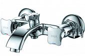 Смеситель для ванны DK две рукоятки короткий излив 1383201