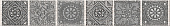 Бордюр керамический Азори Grazia Grey Nefertiti 40,5х6,2