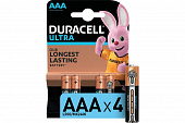 Элемент питания Duracell Ultra щелочные размера AAA 4штуки 38762