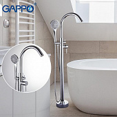 Смеситель для ванны  Gappo напольный хром G3098 