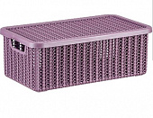 Коробка Вязание 6 л с крышкой пурпурный
