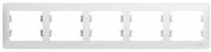 Рамка 5 мест , горизонтальная , белая SchE GSL000105