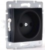 Розетка 707-4288-121 1-гн керамика 16А б/з черный бархат Karina