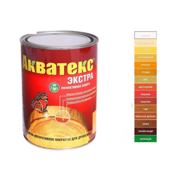 Акватекс колеровочная карта