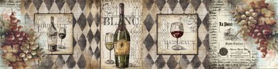 Фартук кухонный Белое вино (2400х610х6мм) МДФ высокоглянцевый с тиснением