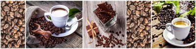 Фартук кухонный Утренний кофе (2800х610х6мм) МДФ высокоглянцевый
