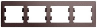Рамка 4 места , горизонтальная , платина SchE GSL001204