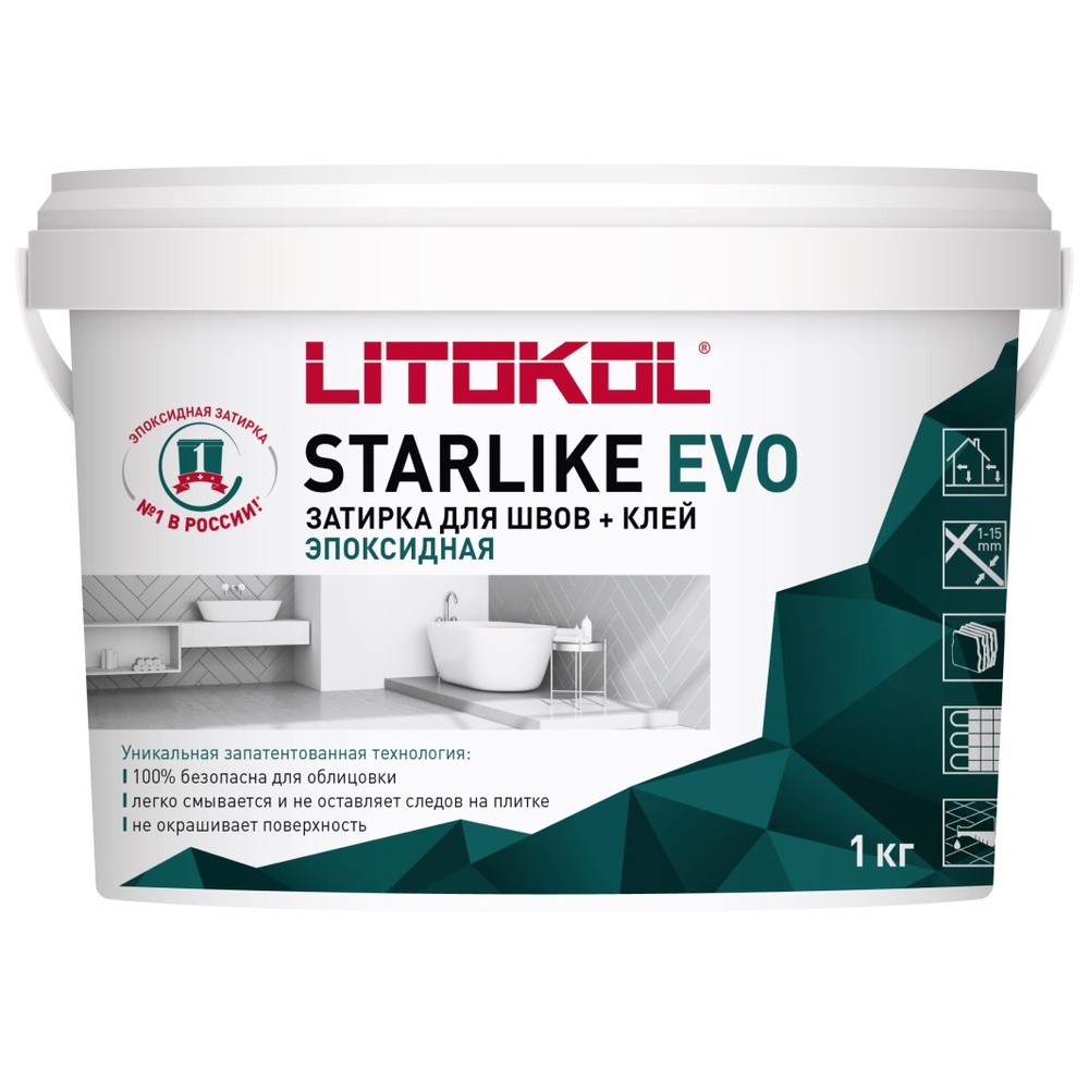 Затирочная смесь Litokol EVO S.140 NERO GRAFITE 1.0кг : купить в строительном гипермаркете Чипак