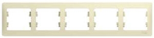 Рамка 5 мест , горизонтальная , бежевая SchE GSL000205