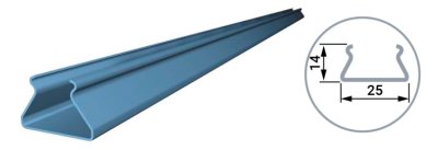 Раскладка S-25 (3м) Металлик 3313  серебристый-С02 К Н  (30шт) цена за штуку
