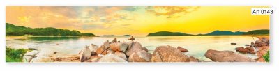 Фартук кухонный Озеро (2800х610х6мм) МДФ высокоглянц Panda art.0143