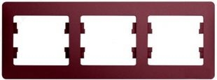 Рамка 3 места , горизонтальная , баклажан. SchE GSL001103