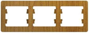 Рамка 3 места , горизонтальная ,  дерево  дуб SchE GSL000503