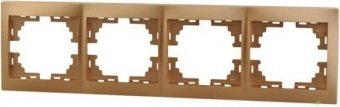 Рамка 4 места , горизантальная , золотая. Мира 701-1300-149