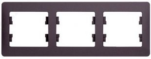 Рамка 3 места , горизонтальная , платина SchE GSL001203