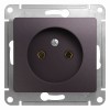 Розетка в сборе  1-м 16А с заземлением в сборе антрацит SchE GLS000742