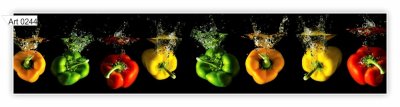 Фартук кухонный (2800х610х6мм) МДФ высокоглянц Panda art.0244