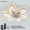 FAN FLOWE 92W+18(9000lm) 2K-4K-6K 800x130 пульт бел IP20 Estares св-к-люстра св/д управл. вентилятор 