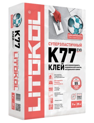 Суперэластичная клеевая смесь LitoKol SUPERFLEX К77 - (25кг): купить в строительном гипермаркете Чипак