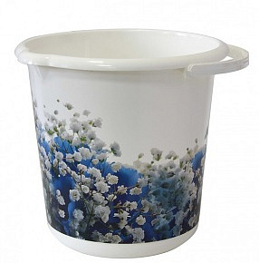 Ведро ДЕКО 10л  голубые цветы М 2426
