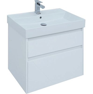 Тумба Aquanet Nova Lite 75 2 ящика цвет белый глянец без умывальника 242272