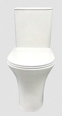 Унитаз-компакт BLISSAN Style Rimless безободковый с сиденьем дюропласт микролифт, быстросъемное BL-0223-ST