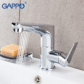 Смеситель для раковины Gappo G1299 хром Ф35 гайка