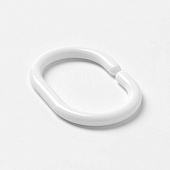 Набор колец для шторы в ванную комнату, White Milardo, RMI011P (12 шт в упаковке)