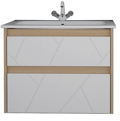 Подстолье АСБ Диана 75 подвесное белый с раковиной Элина 75 