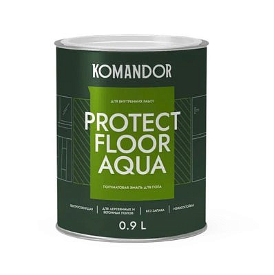 Эмаль KOMANDOR Protect Floor Aqua для пола База А 0,9л 271036