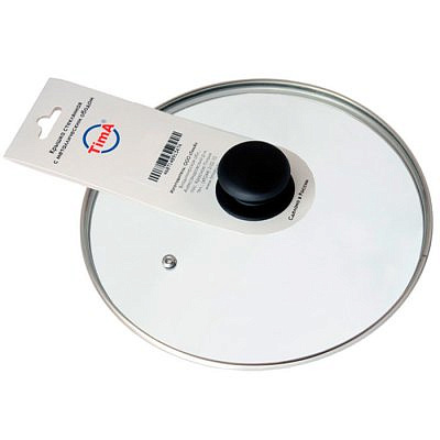 Крышка стеклян с металлический ободок  22 см низ  4722