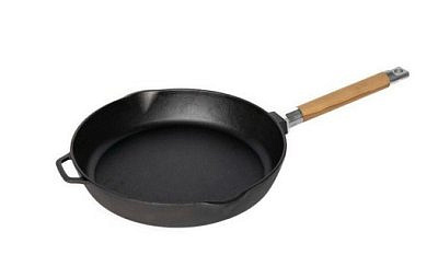 Сковорода чугунная  глубокая, съемная ручка 26см ТМ Гардарика