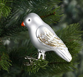 Украшение ёлочное "Воробушек" (набор 2 шт) 9х4 см серебро 3276681