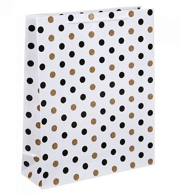 Пакет подарочный бумажный, 26x32x9 см, 4 дизайна, Абстракция LADECOR 507-140