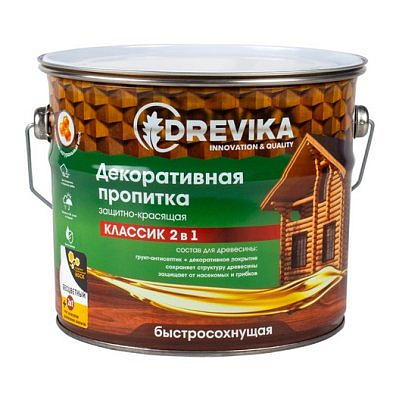 DREVIKA  Пропитка декоративная Классик 2в1 бесцветный 2,7л