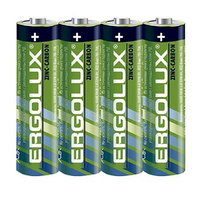 Элемент питания Ergolux R06 целлоф SR4  (Упаковка 4шт)