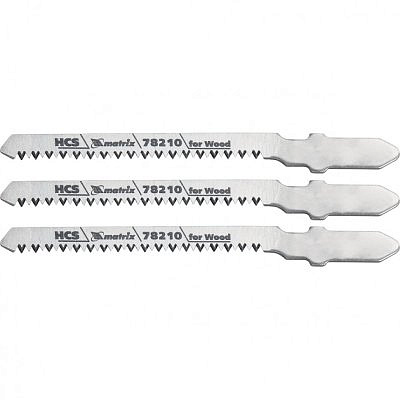 Пилка д/эл.лобзика по дер. 50*1.4мм- 3шт.,Т101AO, HCS  "MATRIX" Profess.