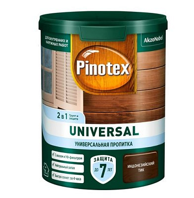 PINOTEX (OMNITEX) UNIVERSAL пропитка 2в1 индонезийский тик 0,9л