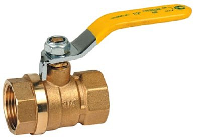 Кран шаровый газ. латунь STT 120G 1/2" Г-Г ручка  2084