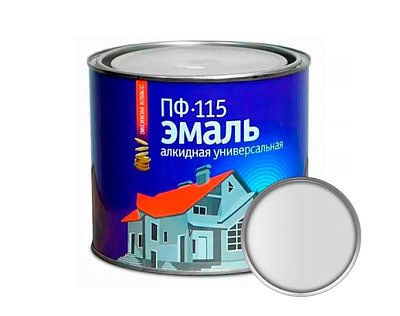 Эмаль ПФ-115 Эконом универсальная светло-серая 0,8кг