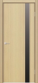 Дверь межкомнатная Schlager Felix  ПГ 2/4  60*200  дуб беленый  стекло лакобель черное