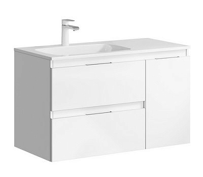 Accent тумба под умывальник левая, цвет белый, 90 см