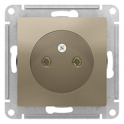 Механизм розетки 1 место Schneider Electric ATLASDESIGN, скрытый монтаж, шампань ATN000541
