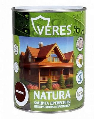 Пропитка VERES NATURA декоративная Каштан 0,75л
