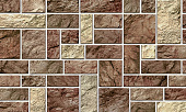 Панель ПВХ Камень "Пиленый коричневый" (955х488мм) 0,3 мм
