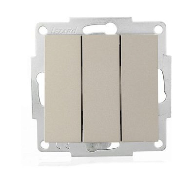 Выключатель механизм 3 клавишы титан 3788-109