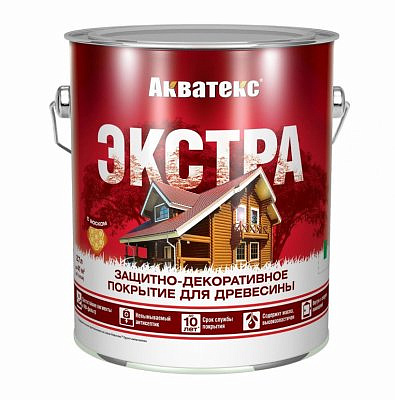 Акватекс Экстра антисептик декоративный для дерева белый 2,7л