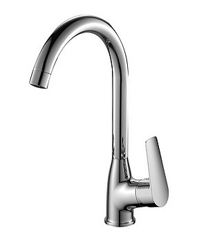 Смеситель для кухни ROSSINKA S35-23 однорычажный с высоким поворотным изливом  хром 